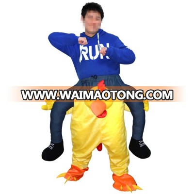 Factory direct sale customized adult chicken-rider mascot costume for sale